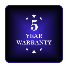 5 year warranty icon