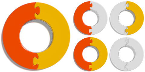 Circle Puzzle 02 - Orange