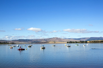 Yachts Moored Off-Shore on the Midmar Dam