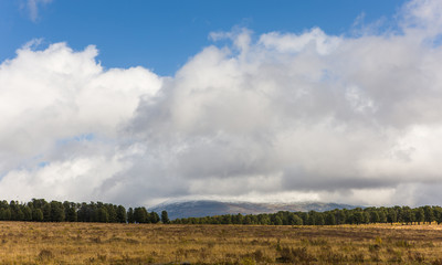 Fototapeta premium Mountain landscape with clouds