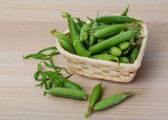 Green fresh peas