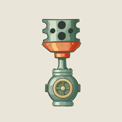 Original illustration of a steampunk styled pipe