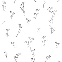 herbal floral hand drawn pattern