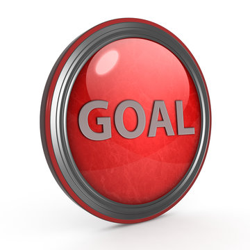 Goal circular icon on white background