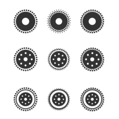 Gear wheels isolated on light background