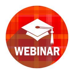 webinar red flat icon isolated