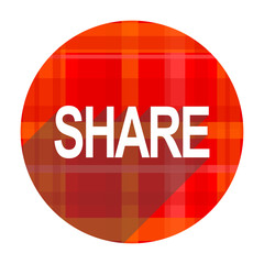 share red flat icon isolated