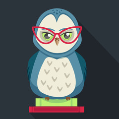 Owl with book