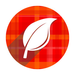 nature red flat icon isolated