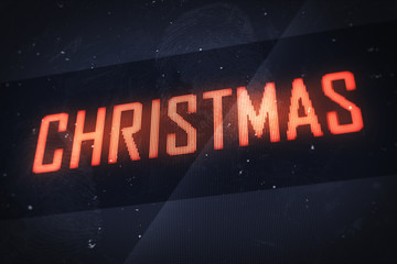 CHRISTMAS text on virtual screens