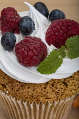 Cupcakes with berries