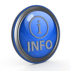 information circular icon on white background