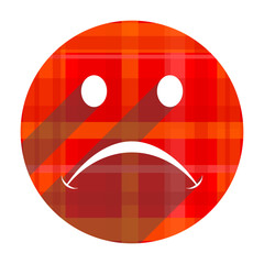 cry red flat icon isolated