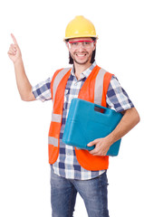 Industrial worker isolated on the white background