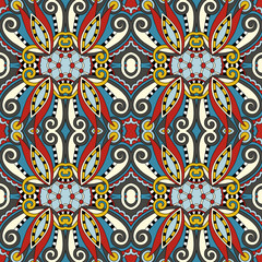 seamless geometry vintage pattern, ethnic style ornamental backg