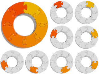 Circle Puzzle 08 - Orange