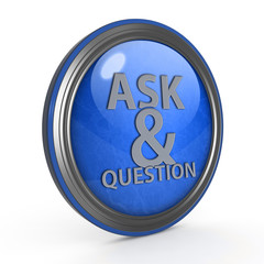 Q&A  circular icon on white background