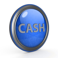 Cash circular icon on white background