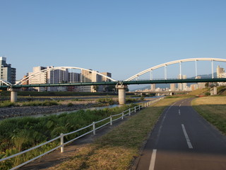 Fototapeta premium 豊平川の風景