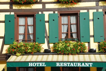 Photo sur Plexiglas Restaurant Hotel and restaurant in Alsace, France