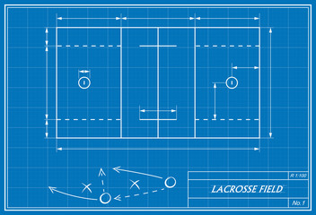 lacrosse field on blueprint