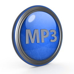 MP3 circular icon on white background