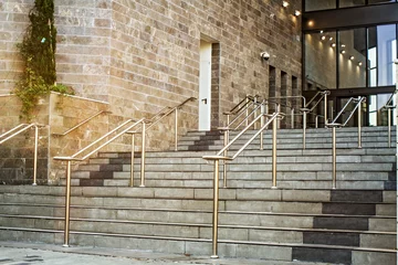Cercles muraux Escaliers Garde-corps en acier inoxydable