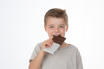 happy child with his dessert