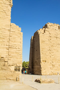 Au&szlig;enwand Amon Tempel von Karnak