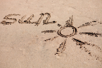 Written on the sand of the beach