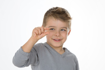 little child with smart expression