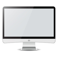 Fototapeta premium Computer display isolated on white. Vector eps10