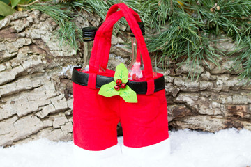 Weihnachtshose für Flaschen