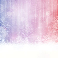 Winter backgound with snowflakes