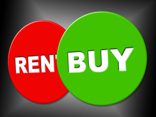 Buy Sign Shows Bought Message And Purchasing