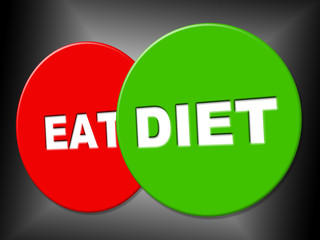 Diet Sign Indicates Lose Weight And Dieting