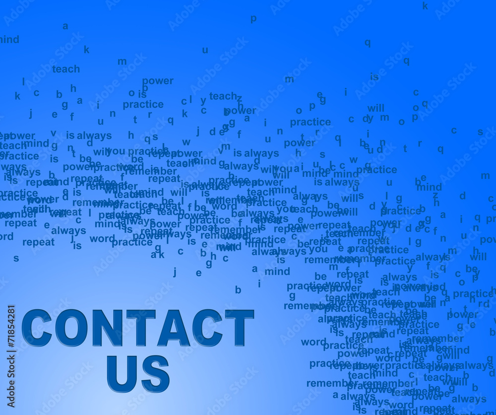 Poster contact us indicates send message and communication