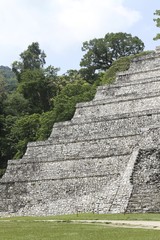 Fototapeta na wymiar Palenque, archeological site in Chiapas - Pyramid Steps