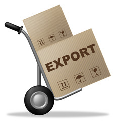 Export Package Indicates International Selling And Exportation