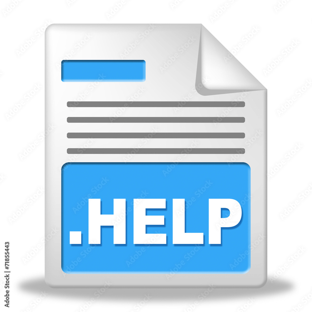 Poster help file means paperwork correspondence and document