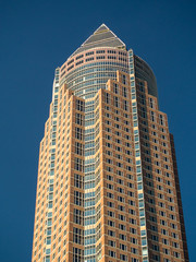 Business building, Trade Fair Tower, in Frankfurt, Germany