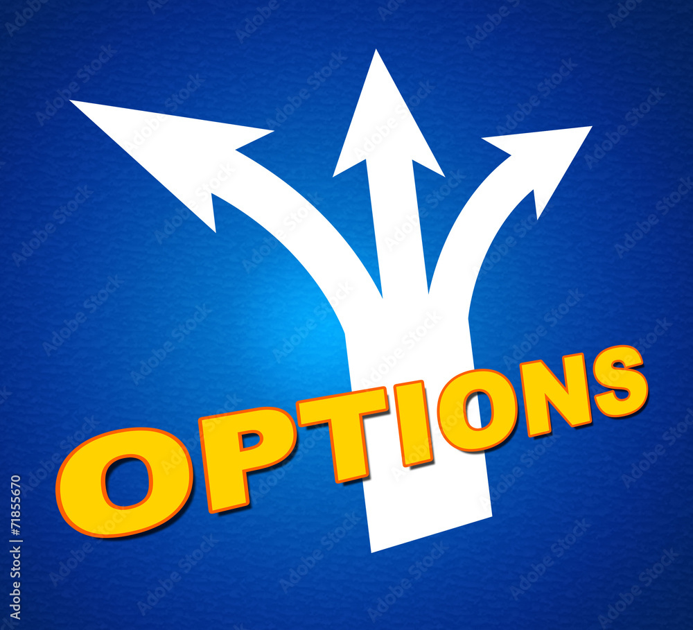 Poster options arrows shows pointing path and choice