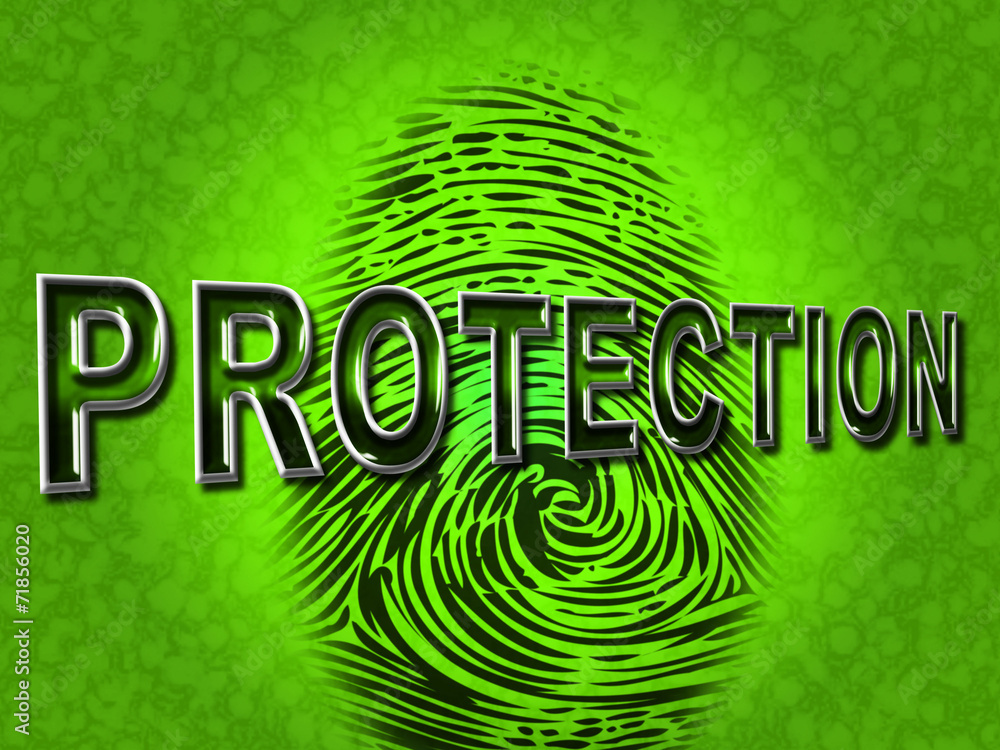 Poster protection fingerprint indicates password login and private