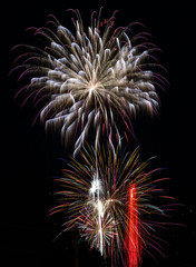 Firework exploding in the sky