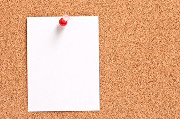 Cork board with blank notes
