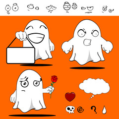 ghost funny cartoon set9