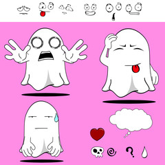 ghost funny cartoon set7