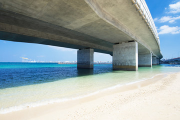 Fototapeta na wymiar 沖縄の海・波の上ビーチ