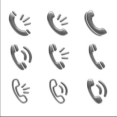 Contact Icons isolated on white