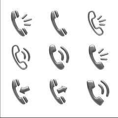 Contact Icons isolated on white